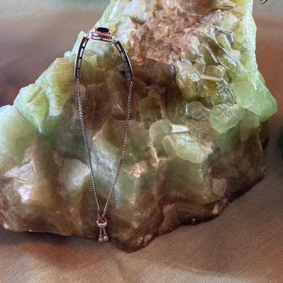 Sapphire bracelet set in sterling silver - Picture 4 of 6